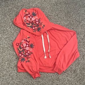 NWT Wildfox Sacred Lotus Embroidered Sumo Hoodie